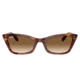 Ray-Ban RB2299 Lady Burbank Sunglasses - Womens, Striped Havana Frame, Clear Gradient Brown Lens, 55, RB2299-954-51-55