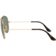 Ray-Ban RB3138 Shooter Sunglasses, Gold Frame, Dark Green Lenses, RB3138 181-62