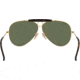 Ray-Ban RB3138 Shooter Sunglasses, Gold Frame, Dark Green Lenses, RB3138 181-62