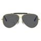 Ray-Ban RB3138 Shooter Sunglasses, Legend Gold Frame, Dark Grey Lens, 58, RB3138-9240B1-58