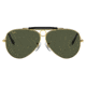 Ray-Ban RB3138 Shooter Sunglasses, Legend Gold Frame, Green Lens, 58, RB3138-923931-58
