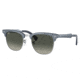 Ray-Ban RB3507 Clubmaster Aluminum Sunglasses, Brushed Blue On Silver Frame, Grey Gradient Lens, 51, RB3507-924871-51