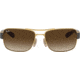 Ray-Ban RB3522 Sunglasses 001/13-64 - Arista Frame, Brown Gradient Lenses