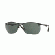 Ray-Ban RB3550 Sunglasses 006/71-64 - Matte Black Frame, Green Lenses