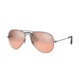 Ray-Ban RB3558 Single Vision Prescription Sunglasses, 58mm, Matte Black Antique, RB3558-91396U-58-SV