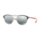 Ray-Ban RB3596 Sunglasses 909188-54 - Silver On Top Matte Black Frame, Grey Mirror Silver Gradient Lenses