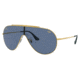Ray-Ban RB3597 Wings Sunglasses - Mens, Legend Gold Frame, Dark Blue Lens, 33, RB3597-924580-33