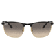 Ray-Ban RB3686 Sunglasses, Black On Arista Frame, Clear Gradient Grey Lens, 57, RB3686-187-32-57