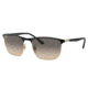 Ray-Ban RB3686 Sunglasses, Black On Arista Frame, Clear Gradient Grey Lens, 57, RB3686-187-32-57