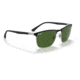 Ray-Ban RB3686 Sunglasses, Black On Silver Frame, Dark Green Lens, Polarized, 57, RB3686-9144P1-57