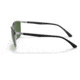Ray-Ban RB3686 Sunglasses, Black On Silver Frame, Dark Green Lens, Polarized, 57, RB3686-9144P1-57