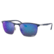 Ray-Ban RB3686 Sunglasses, Blue On Gunmetal Frame, Mirror Blue Lens, Polarized, 57, RB3686-92044L-57