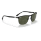 Ray-Ban RB3686 Sunglasses, Matte Black On Black Frame, Green Lens, 57, RB3686-186-31-57