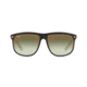 Ray-Ban RB4147 Sunglasses 6039W0-60 - Top Black On Transparent Frame, Clear Gradient Green Mirror Re Lenses