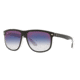 Ray-Ban RB4147 Sunglasses 6039X0-56 - Top Black On Transparent Frame, Clear Gradient Blue Mirror Red Lenses