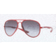Ray-Ban RB4180 Sunglasses 60188G-5913 - Red Frame, Gradient Grey Lenses