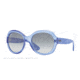 Ray-Ban RB4191 Sunglasses 61068G-57 - Demiglos Trasparent Blue Frame, Gradient Grey Lenses