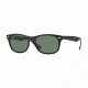 Ray-Ban RB4207 Sunglasses 601S9A-52 - Matte Black Frame, Polar Green Lenses