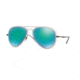 Ray-Ban RB4211 Sunglasses 646/3R-56 - Matte Trasparent Frame, Green Mirror Lenses