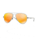 Ray-Ban RB4211 Sunglasses 646/6Q-56 - Matte Trasparent Frame, Brown Mirror Orange Lenses