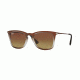 Ray-Ban RB4221 Single Vision Prescription Sunglasses RB4221-622413-50 - Lens Diameter 50 mm, Frame Color Brown Shot On Black