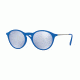 Ray-Ban RB4243 Sunglasses 62631U-49 - Rubber Blue Frame, Blue Light Flash Grey Lenses