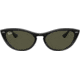Ray-Ban RB4314N Sunglasses 601/31-54 - Womens, Black Frame, Green Lenses