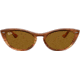 Ray-Ban RB4314N Sunglasses 954/33-54 - Womens, Stripped Brown Frame, Brown Lenses