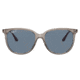Ray-Ban RB4378 Sunglasses, Transparent Grey Frame, Dark Blue Lens, Polarized, 54, RB4378-65722V-54