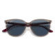 Ray-Ban RB4378 Sunglasses, Transparent Grey Frame, Dark Blue Lens, Polarized, 54, RB4378-65722V-54