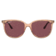 Ray-Ban RB4378F Sunglasses, Transparent Brown Frame, Purple, Polarized, Asian Fit, 54, RB4378F-66025Q-54