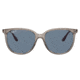 Ray-Ban RB4378F Sunglasses, Transparent Grey Frame, Dark Blue Lens, Polarized, Asian Fit, 54, RB4378F-65722V-54