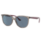 Ray-Ban RB4378F Sunglasses - Women's, Transparent Grey Frame, Dark Blue Lens, Polarized, Asian Fit, 54, RB4378F-65722V-54