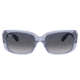 Ray-Ban RB4389 Sunglasses - Womens, Transparent Light Violet Frame, Blue Gradient Polarized Lens, 55, RB4389-664578-55