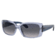 Ray-Ban RB4389 Sunglasses - Womens, Transparent Light Violet Frame, Blue Gradient Polarized Lens, 55, RB4389-664578-55