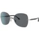 Ray-Ban RB8066 Sunglasses, Black On Silver, 58, RB8066-003-81-58