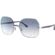 Ray-Ban RB8067 Sunglasses, Blue On Silver, 57, RB8067-003-19-57