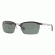 Ray-Ban RB8312 Single Vision Prescription Sunglasses RB8312-125-71-60 - Lens Diameter 60 mm, Lens Diameter 60 mm, Frame Color Light Carbon+black Rubber
