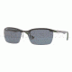 Ray-Ban RB8312 Single Vision Prescription Sunglasses RB8312-127-81-60 - Lens Diameter 60 mm, Lens Diameter 60 mm, Frame Color Dark Carbon+green Rubber