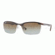Ray-Ban RB8312 Single Vision Prescription Sunglasses RB8312-128-T5-60 - Lens Diameter 60 mm, Lens Diameter 60 mm, Frame Color Dark Carbon+brown Rubber