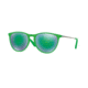 Ray-Ban RJ9060S Sunglasses 70073R-50 - Green Fluo Trasp Rubber Frame, Light Green Mirror Green Lenses