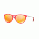 Ray-Ban RJ9060S Sunglasses 70096Q-50 - Fuxia Fluo Trasp Rubber Frame, Brown Mirror Orange Lenses