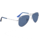Ray-Ban RJ9506S Aviator Sunglasses - Kid's, Silver, Dark Blue, 50, RJ9506S-212-80-50