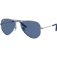 Ray-Ban RJ9506S Aviator Sunglasses - Kid's, Silver, Dark Blue, 50, RJ9506S-212-80-50