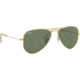 Ray-Ban RJ9506S Junior Aviator Sunglasses - Kid's, Gold Frame, Green Lenses, 223/71-52