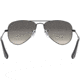 Ray-Ban RJ9506S Junior Aviator Sunglasses - Kid's, Shiny Black Frame, Light Grey Gradient Dark Grey Lenses, 220/11-50