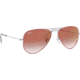 Ray-Ban RJ9506S Junior Aviator Sunglasses - Kid's, Silver On Top Red Frame, Red Mirror Red Lenses, 274/V0-50