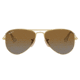 Ray-Ban RJ9506S Junior Aviator Sunglasses - Kids, Arista Frame, Gradient Brown Polarized Lens, 50, RJ9506S-223-T5-50