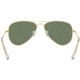 Ray-Ban RJ9506S Junior Aviator Sunglasses - Kids, Gold Green, 223/71-5013