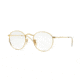 Ray-Ban ROUND METAL RX3447V Eyeglass Frames 2730-50 - Matte Gold Frame